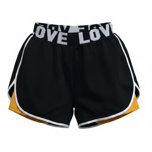 GM Fashion | Women's Black and Yellow Shorts w/ Hippy LOVE band | S/M